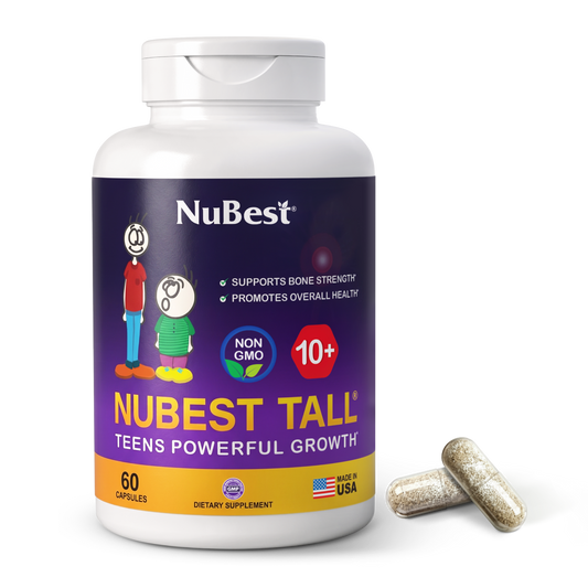 NuBest Tall 10+ Growth Support for Ages 10+ & Teens, 60 Capsules
